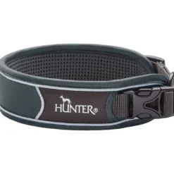 Clearance Halsbånd Divo XL Grå/Grå - justerbart hundehalsbånd (55-65 cm, B 5,5 cm) Hvalpehalsbånd - Bløde Og Sikre Halsbånd Med Perfekt Pasform Til Din Hvalp|Hundehalsbånd Med Stil - Komfort Og Sikkerhed Til Din Hund