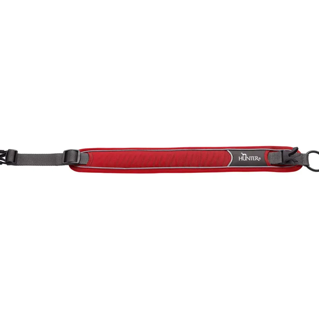 Clearance Halsbånd Divo XL Rød/Grå - justerbart hundehalsbånd (55-65 cm, B 5,5 cm) Hvalpehalsbånd - Bløde Og Sikre Halsbånd Med Perfekt Pasform Til Din Hvalp|Hundehalsbånd Med Stil - Komfort Og Sikkerhed Til Din Hund