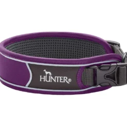Outlet Halsbånd Divo XL Violet/Grå - justerbart hundehalsbånd (55-65 cm, B 5,5 cm) Hvalpehalsbånd - Bløde Og Sikre Halsbånd Med Perfekt Pasform Til Din Hvalp|Hundehalsbånd Med Stil - Komfort Og Sikkerhed Til Din Hund