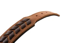 Hot Halsbånd El Paso L 65 Cognac/Sort - 50-56 cm Hvalpehalsbånd - Bløde Og Sikre Halsbånd Med Perfekt Pasform Til Din Hvalp|Hundehalsbånd Med Stil - Komfort Og Sikkerhed Til Din Hund