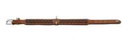 Hot Halsbånd El Paso L 65 Cognac/Sort - 50-56 cm Hvalpehalsbånd - Bløde Og Sikre Halsbånd Med Perfekt Pasform Til Din Hvalp|Hundehalsbånd Med Stil - Komfort Og Sikkerhed Til Din Hund