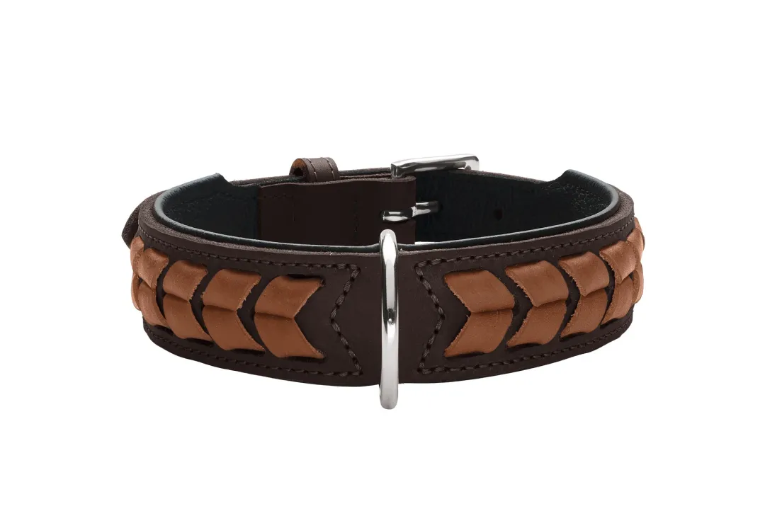 Discount Halsbånd El Paso M Brun/Sort 55 - 42-48 cm Hvalpehalsbånd - Bløde Og Sikre Halsbånd Med Perfekt Pasform Til Din Hvalp|Hundehalsbånd Med Stil - Komfort Og Sikkerhed Til Din Hund