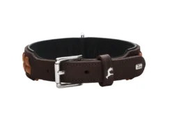 Halsbånd El Paso S-M Brun/Sort 50 - 37-43 cm Hvalpehalsbånd - Bløde Og Sikre Halsbånd Med Perfekt Pasform Til Din Hvalp|Hundehalsbånd Med Stil - Komfort Og Sikkerhed Til Din Hund