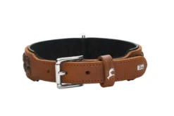 Discount Halsbånd El Paso S-M 50 Cognac/Sort - 37-43 cm Hvalpehalsbånd - Bløde Og Sikre Halsbånd Med Perfekt Pasform Til Din Hvalp|Hundehalsbånd Med Stil - Komfort Og Sikkerhed Til Din Hund