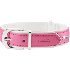 Hot Halsbånd XS 17-20,5 cm Diamond Petit Pink Hvalpehalsbånd - Bløde Og Sikre Halsbånd Med Perfekt Pasform Til Din Hvalp|Hundehalsbånd Med Stil - Komfort Og Sikkerhed Til Din Hund