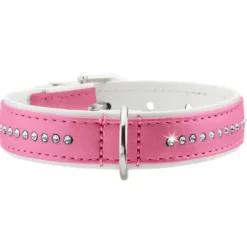 Hot Halsbånd XS 17-20,5 cm Diamond Petit Pink Hvalpehalsbånd - Bløde Og Sikre Halsbånd Med Perfekt Pasform Til Din Hvalp|Hundehalsbånd Med Stil - Komfort Og Sikkerhed Til Din Hund