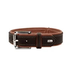Discount Hundehalsbånd læder Canada Elg Str.45 Sort/Cognac - 33-39 cm Hvalpehalsbånd - Bløde Og Sikre Halsbånd Med Perfekt Pasform Til Din Hvalp|Hundehalsbånd Med Stil - Komfort Og Sikkerhed Til Din Hund
