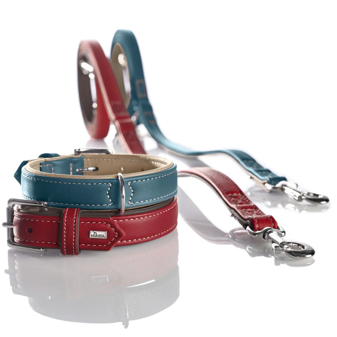 New Hundehalsbånd læder Canada Elg Str.65 Rød - 50-56 cm Hvalpehalsbånd - Bløde Og Sikre Halsbånd Med Perfekt Pasform Til Din Hvalp|Hundehalsbånd Med Stil - Komfort Og Sikkerhed Til Din Hund