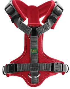 Clearance hundesele Maldon Rød og Grå S-M længde 46-82 cm 2,0 cm - fleksibel og stabil pasform Hundeseler Til Alle Behov Og Hundestørrelser