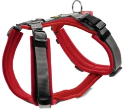 Clearance hundesele Maldon Rød og Grå S-M længde 46-82 cm 2,0 cm - fleksibel og stabil pasform Hundeseler Til Alle Behov Og Hundestørrelser