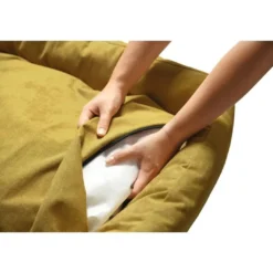 Online hundeseng Eiby Medium 80x60 cm Gul Hundesenge Og Kurve Til Hunde - Bløde Og Komfortable|Sovepladser Til Hvalpe - Hundesenge, Kølemåtter Og Trygge Hvilesteder