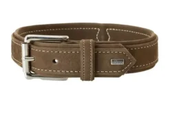 Clearance Hunting halsbånd str.40 Brun - justerbart hundehalsbånd (29 - 35 cm., B 1,8 cm.) Hvalpehalsbånd - Bløde Og Sikre Halsbånd Med Perfekt Pasform Til Din Hvalp|Hundehalsbånd Med Stil - Komfort Og Sikkerhed Til Din Hund