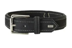 Hot Hunting halsbånd str.55 Sort - justerbart hundehalsbånd (42 - 48 cm., B 3,5 cm.) Hvalpehalsbånd - Bløde Og Sikre Halsbånd Med Perfekt Pasform Til Din Hvalp|Hundehalsbånd Med Stil - Komfort Og Sikkerhed Til Din Hund