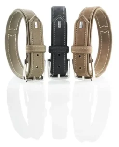 Hot Hunting halsbånd str.55 Sort - justerbart hundehalsbånd (42 - 48 cm., B 3,5 cm.) Hvalpehalsbånd - Bløde Og Sikre Halsbånd Med Perfekt Pasform Til Din Hvalp|Hundehalsbånd Med Stil - Komfort Og Sikkerhed Til Din Hund