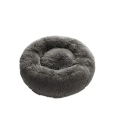 Loppa donut hundeseng Ø 60 cm Grå Hundesenge Og Kurve Til Hunde - Bløde Og Komfortable|Sovepladser Til Hvalpe - Hundesenge, Kølemåtter Og Trygge Hvilesteder