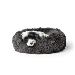 New Loppa donut hundeseng Ø 50 cm Grå Hundesenge Og Kurve Til Hunde - Bløde Og Komfortable|Sovepladser Til Hvalpe - Hundesenge, Kølemåtter Og Trygge Hvilesteder