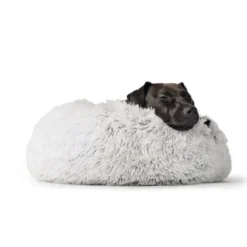 Loppa donut hundeseng Ø 60 cm Hvid Hundesenge Og Kurve Til Hunde - Bløde Og Komfortable|Sovepladser Til Hvalpe - Hundesenge, Kølemåtter Og Trygge Hvilesteder