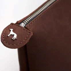 New Make Up Bag Cannobio Dark Brown Hunter Tasker I Læder