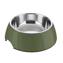 New melamin hundeskål 160 ml - Lille stabil skål i khaki Hundeskåle Til Mad Og Drikke Der Passer Til Din Hunds Behov