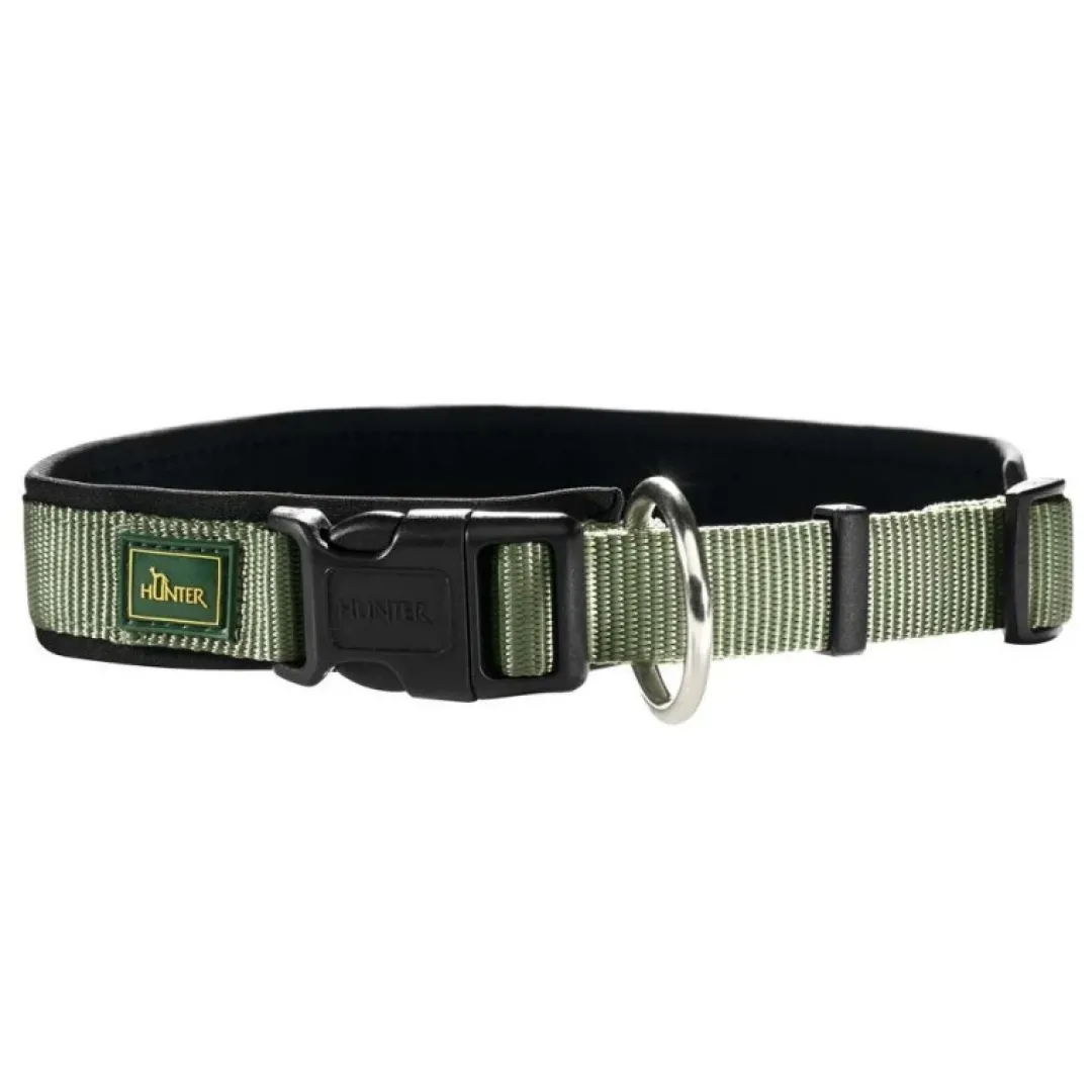 Discount Neopren Plus hundehalsbånd oliven/sort 60 cm - 55-60 cm indstilling Hvalpehalsbånd - Bløde Og Sikre Halsbånd Med Perfekt Pasform Til Din Hvalp|Hundehalsbånd Med Stil - Komfort Og Sikkerhed Til Din Hund