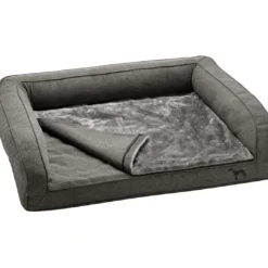 Outlet ortopædisk hundesofa Livingston Medium 80 x 60 cm Antracit Hundesenge Og Kurve Til Hunde - Bløde Og Komfortable|Sovepladser Til Hvalpe - Hundesenge, Kølemåtter Og Trygge Hvilesteder