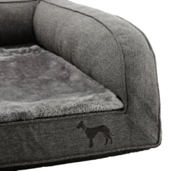 ortopædisk hundesofa Livingston Large 100 x 80 cm Antracit Hundesenge Og Kurve Til Hunde - Bløde Og Komfortable|Sovepladser Til Hvalpe - Hundesenge, Kølemåtter Og Trygge Hvilesteder