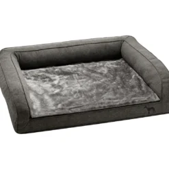 ortopædisk hundesofa Livingston Large 100 x 80 cm Antracit Hundesenge Og Kurve Til Hunde - Bløde Og Komfortable|Sovepladser Til Hvalpe - Hundesenge, Kølemåtter Og Trygge Hvilesteder