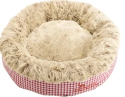 Sale rund hundeseng Astana 50x50 cm Rød Killingesenge Og Afslapningspladser - Trygge Hvilepladser Til Små Katte|Hundesenge Og Kurve Til Hunde - Bløde Og Komfortable