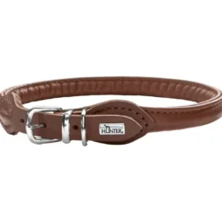 Online rundsyet okselæder halsbånd brun 35 cm - justering 28-32 cm Hvalpehalsbånd - Bløde Og Sikre Halsbånd Med Perfekt Pasform Til Din Hvalp|Hundehalsbånd Med Stil - Komfort Og Sikkerhed Til Din Hund