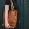 Online Shopper Milano Cognac Hunter Tasker I Læder