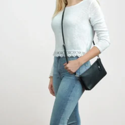 Best Shoulder Bag Como Black Hunter Tasker I Læder