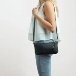 Best Shoulder Bag Como Black Hunter Tasker I Læder
