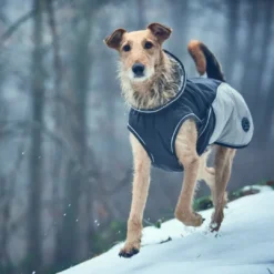 Online Uppsala Hundefrakke Grå 55 cm Hundetøj Til Hvalpe - Varme Dækkener Og Sko Til Trygge Gåture|Hundetøj Til Alle Hunde Med Varme Dækkener Og Sko