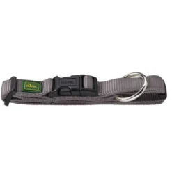 Outlet Vario Plus Halsbånd Grå L 40-63 cm - Komfortabelt og justerbart hundehalsbånd Hvalpehalsbånd - Bløde Og Sikre Halsbånd Med Perfekt Pasform Til Din Hvalp|Hundehalsbånd Med Stil - Komfort Og Sikkerhed Til Din Hund