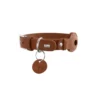 Hot Viborg AirTag Halsbånd Cognac M 55 - Justerbar 42-48 cm Hvalpehalsbånd - Bløde Og Sikre Halsbånd Med Perfekt Pasform Til Din Hvalp|Hundehalsbånd Med Stil - Komfort Og Sikkerhed Til Din Hund