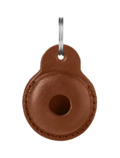Viborg AirTag-holder Cognac - Elegant læderbeskyttelse til sikker sporing Hvalpehalsbånd - Bløde Og Sikre Halsbånd Med Perfekt Pasform Til Din Hvalp|Hundehalsbånd Med Stil - Komfort Og Sikkerhed Til Din Hund