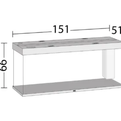 Discount Led Rio 450 Hvid 151x51x66 cm 450 L Akvarier