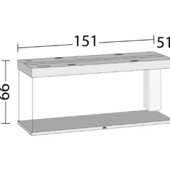 Sale Led Rio 450 Sort 151x51x66 cm 450 L Akvarier