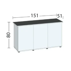 Juwel Akv. Bord/skab Sbx Sort 151x51x80 cm Rio 450 L Akvarieborde Og Akvariereoler
