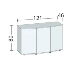 Discount Juwel Akv. Bord/skab Sbx 260 121x46x80 cm Vision 260 Liter Eg Akvarieborde Og Akvariereoler