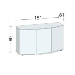 Outlet Juwel Akv. Bord/skab Sbx 450 151x61x80 cm Vision 450 Liter Sort Akvarieborde Og Akvariereoler