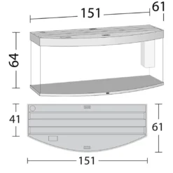 Clearance Juwel Aquarium VISION 450 LED Hvid Akvarier