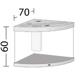 Sale Juwel Trigon 190 LED Sort Aquarium Akvarier