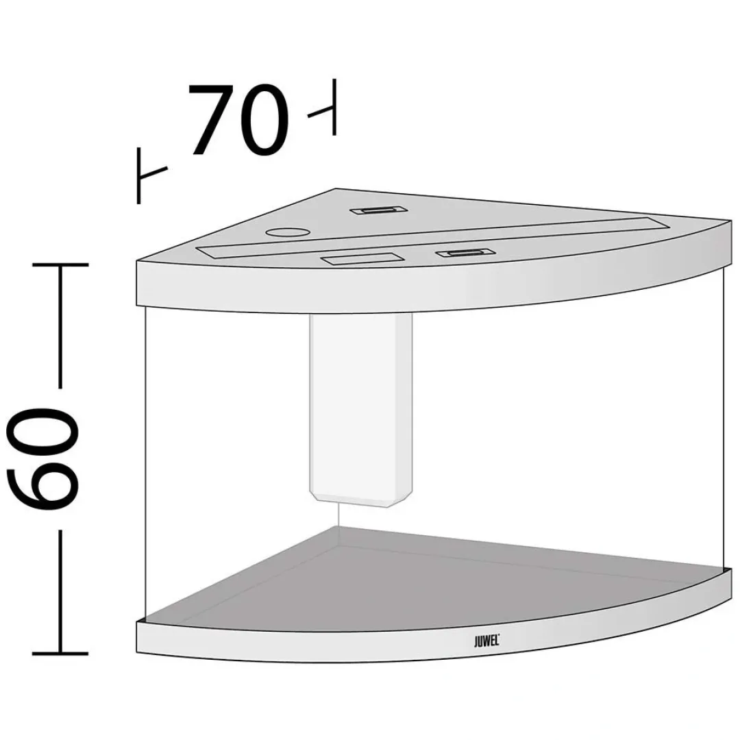 Sale Juwel Trigon 190 LED Sort Aquarium Akvarier