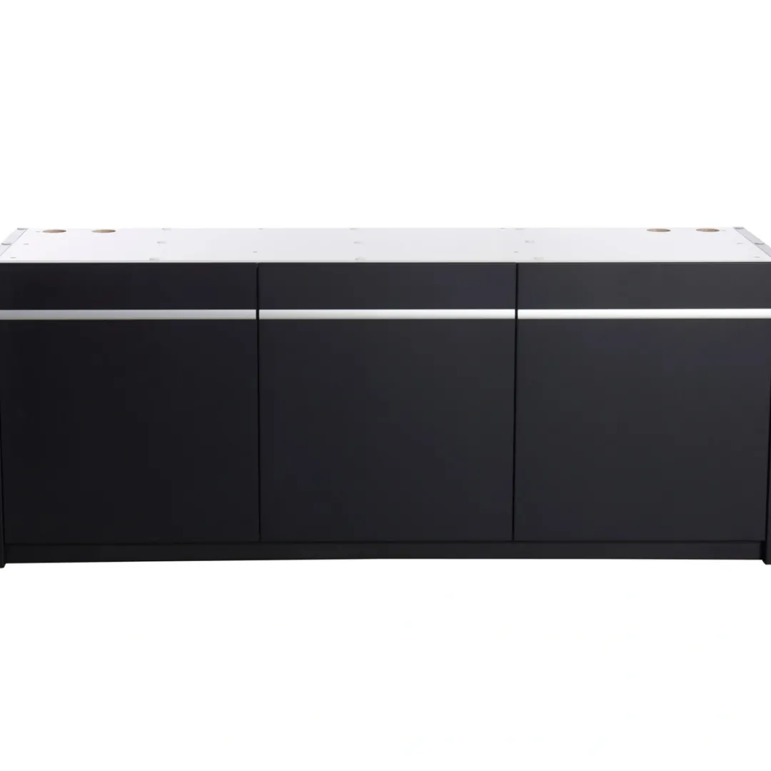 Clearance Kabinet 720 L 200x60x79 cm til MOVE i Sort Akvarieborde Og Akvariereoler