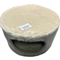 Outlet Kattens no 1 Rund hule med plys i beige Ø 50 cm med stor indgang Kradsetræer Og Klatremøbler Til Kat