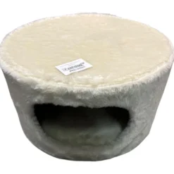 Outlet Kattens no 1 Rund hule med plys i beige Ø 50 cm med stor indgang Kradsetræer Og Klatremøbler Til Kat