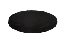 Outlet Kattens no 1 rund hylde med plys 1 side Ø 50 cm Sort Kradsetræer Og Klatremøbler Til Kat
