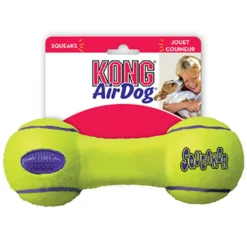 Hot AirDog Dumbbell Medium - kombineret bold og pivelyd Hundelegetøj Til Alle Hunde Leg Og Aktivering Året Rundt|Legetøj Til Hvalpe - Sjov Leg, Aktivering Og Tryghed Fra Første Dag