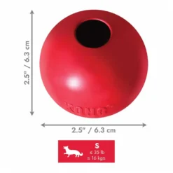 Outlet Classic bold med hul rød S Ø6,5 cm Hundelegetøj Til Alle Hunde Leg Og Aktivering Året Rundt|Legetøj Til Hvalpe - Sjov Leg, Aktivering Og Tryghed Fra Første Dag